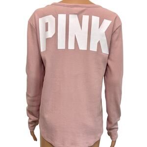 VS PINK medium thin thermal graphic long sleeve top TLS2 3146